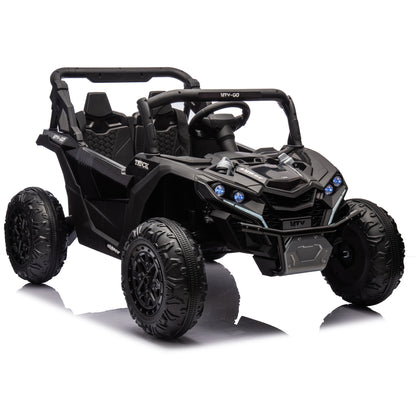 24V Two-Seater Kids Ride On UTV W/Parents Remote Control,Four-Wheel Suspension,Slow Start,Large wheel design,Anti-collision bar,Storage space,Music,USB,Bluetooth,Volume control,LED lights for Kids 3+. Giga Kids Toys Giga https://www.cyberehub.com