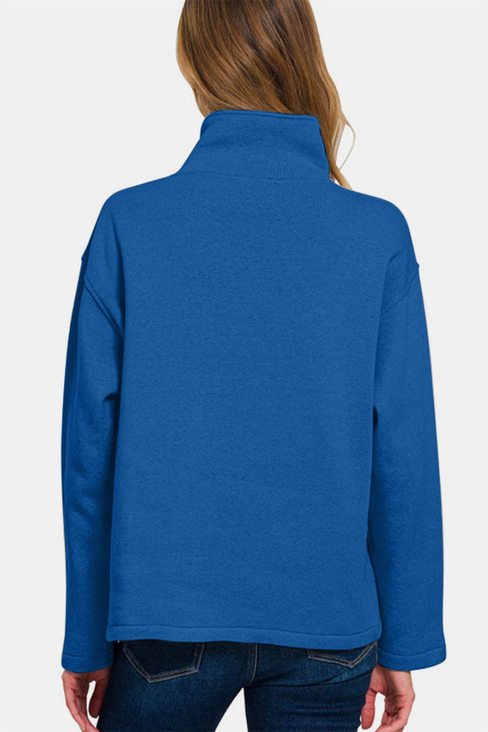 Zenana Turtleneck Half Snap Fleece Sweatshirt Apparel Apparel Ship from USA TikTok Trendsi Zenana Trendsi https://www.cyberehub.com