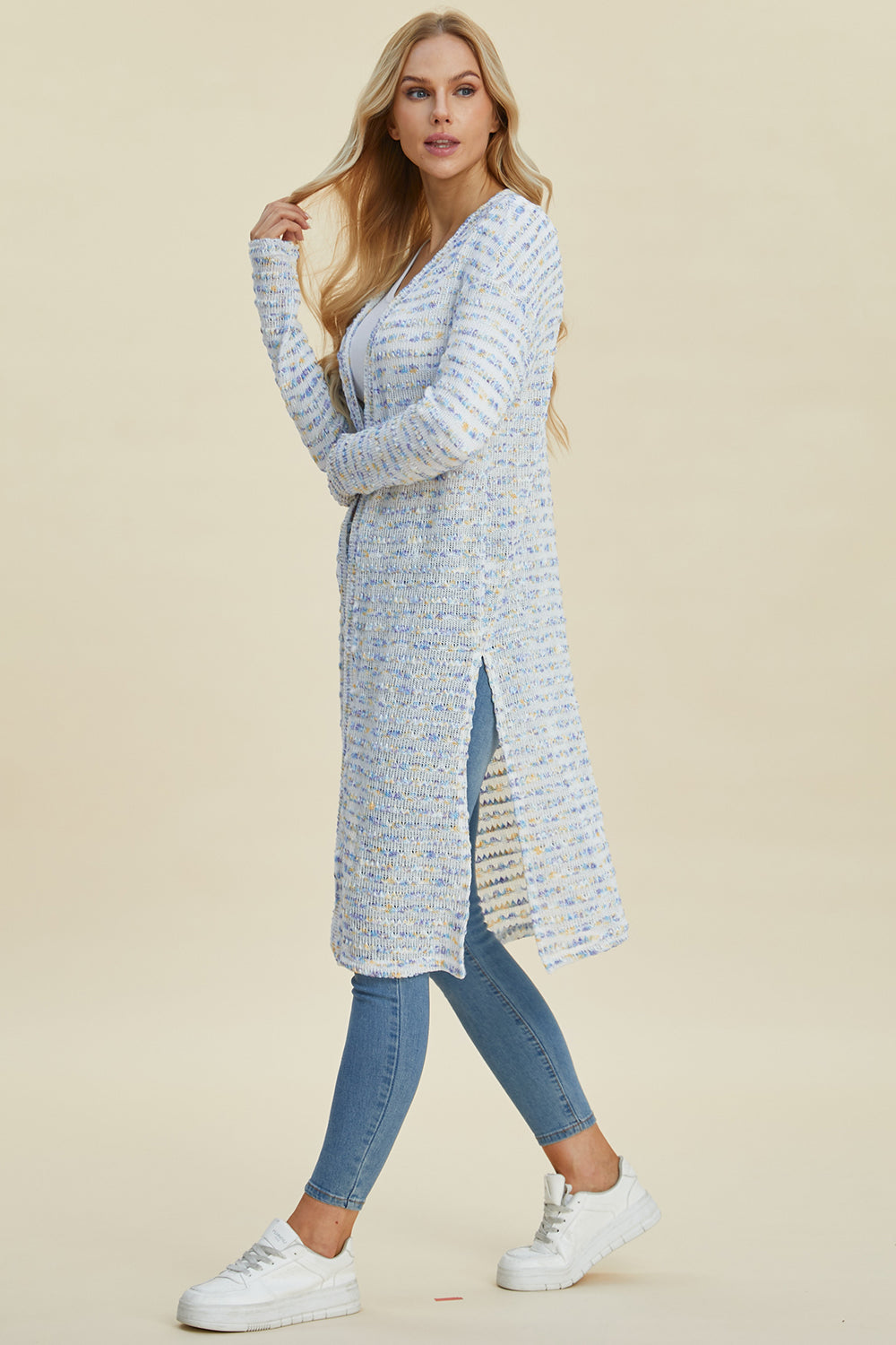 Double Take Full Size Open Front Longline Cardigan Shirt Apparel Clothing Tops Double Take Ship from USA Shirts USA Women Trendsi https://www.cyberehub.com
