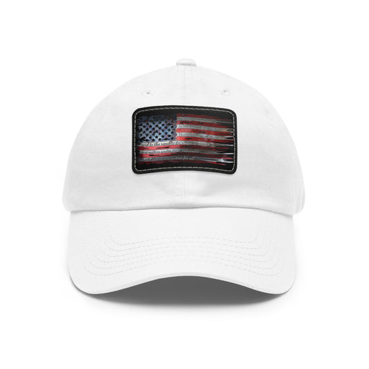 Patriotic Pledge Hat with Leather Patch - American Flag Cap White Black patch Rectangle One size Hats American Flag Hat Casual Wear Comfortable Hat Dad Hat Everyday Fashion Father's Day Gift Gift for Dad Leather Patch Outdoor Gear Patriotic Clothing Stylish Accessory Trendy Dad Hat Unisex Cap Urban Graffiti https://www.cyberehub.com