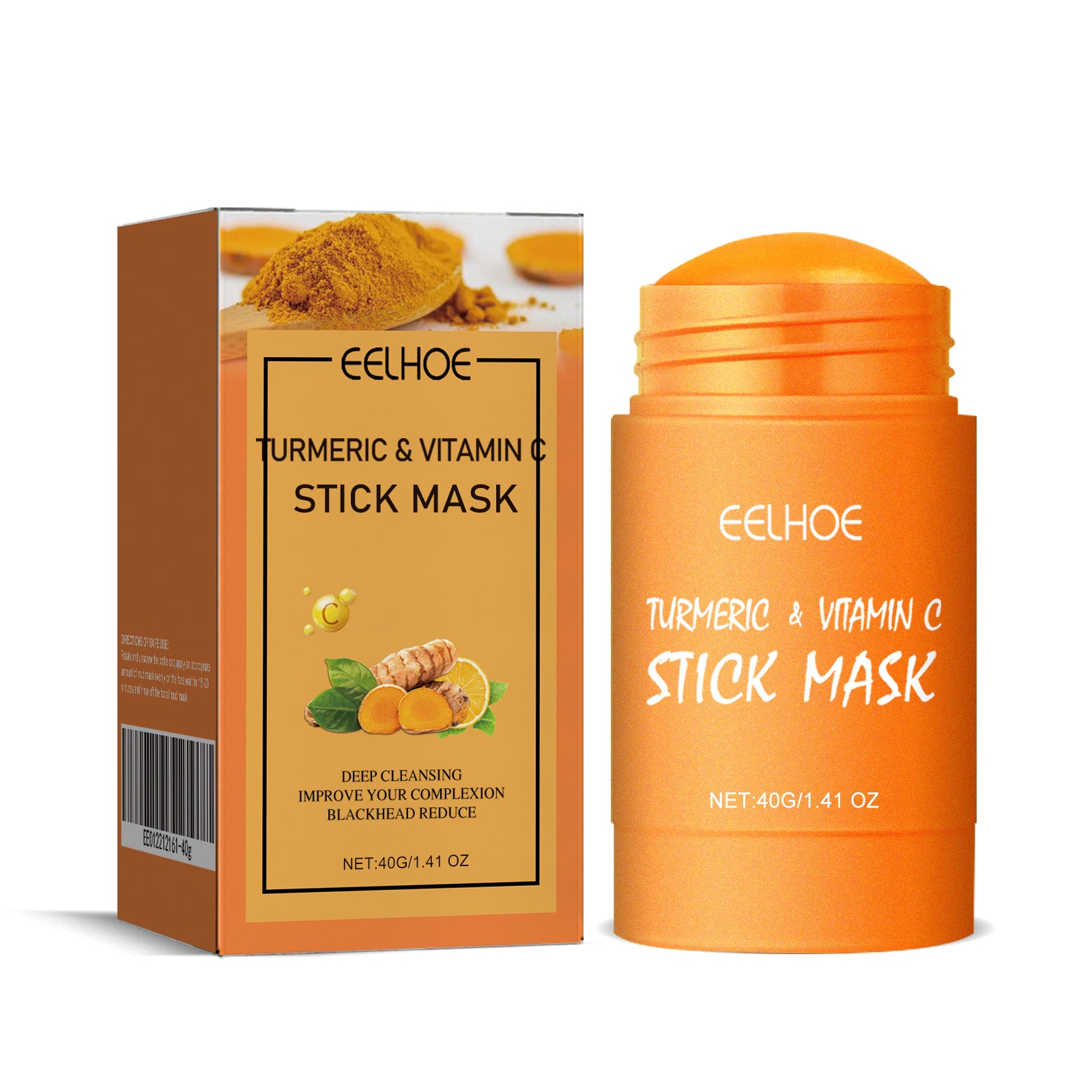 Ginger Yellow Mud Facial Mask Stick, Acne Removing Pore Shrinking Cleaning Solid Facial Mask Health Eprolo https://www.cyberehub.com