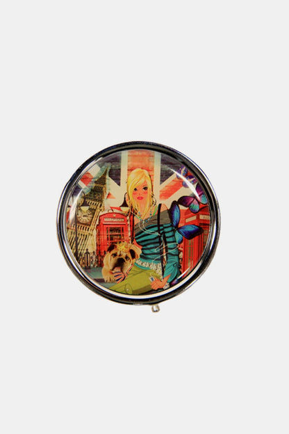 Nicole Lee USA Print Metallic Circular Large Pill Case London Girl One Size Nicole Lee USA Ship from USA TikTok USA Trendsi https://www.cyberehub.com