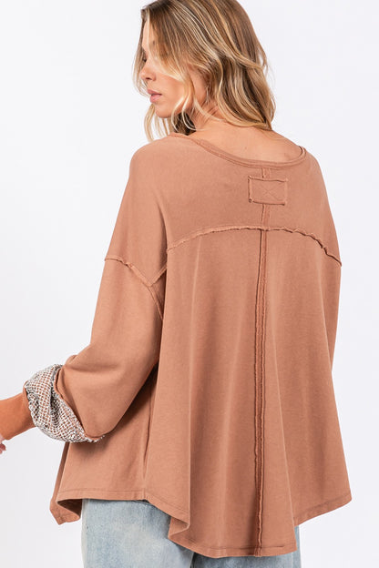 SAGE + FIG Peace Sign Mineral Wash Terry Top Tops/Jackets/Sweaters Clothing Tops SAGE+FIG Ship from USA TikTok Trendsi USPS Walmart Trendsi https://www.cyberehub.com