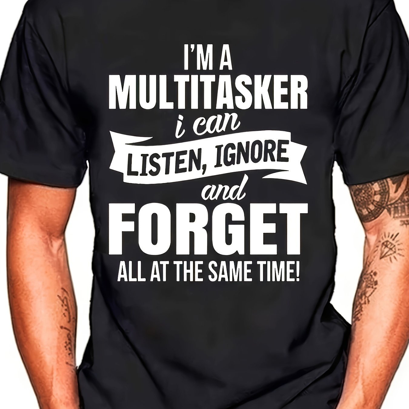 Men, I Am A Versatile Pattern T-shirt, Casual Short Sleeved Top, And A Men's Novelty T-shirt For Daily Wear In Summer Black Apparel/Shirt/Graphic Shirt SNULLO https://www.cyberehub.com