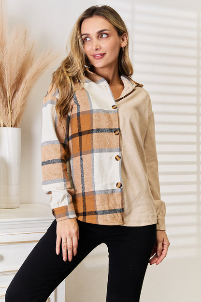 Perfee Plaid Print Dropped Shoulder Shirt Apparel/Tops Perfee Ship from USA TikTok Tops Trendsi USPS Walmart Walmart Apparel Trendsi https://www.cyberehub.com