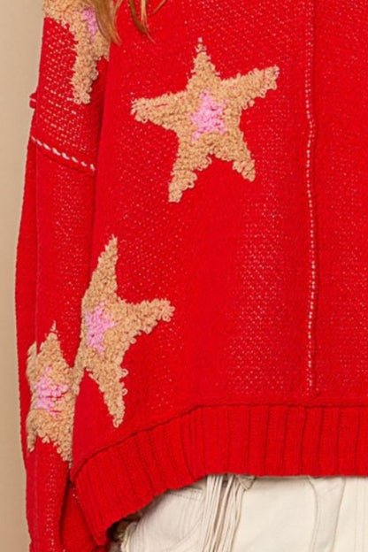POL Long Sleeve Star Patch Sweater Shirt Apparel Clothing Tops POL Ship from USA Shirts USA Women Trendsi https://www.cyberehub.com