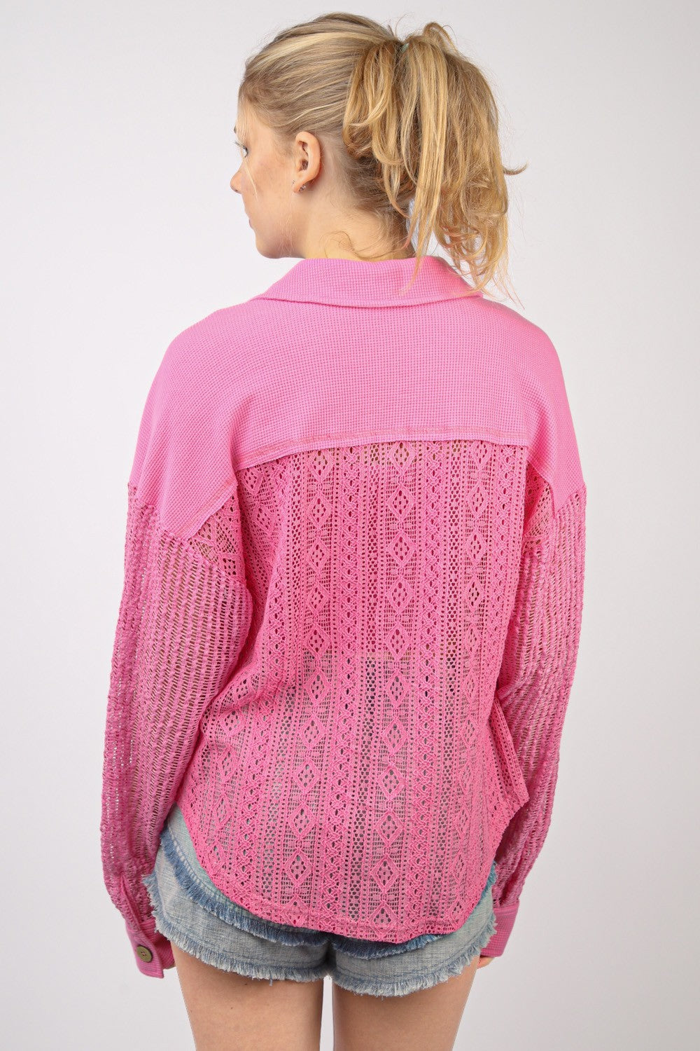 VERY J Button Up Long Sleeve Lace Shirt Tops/Jackets/Sweaters Clothing Tops Ship from USA TikTok Trendsi USPS VERY J Walmart Trendsi https://www.cyberehub.com