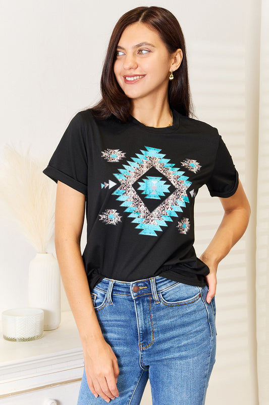 Simply Love Graphic Short Sleeve T-Shirt Black Apparel/Tops Memorial Day Sale Ship from USA Simply Love TikTok Tops Trendsi USPS Walmart Walmart Apparel Trendsi https://www.cyberehub.com