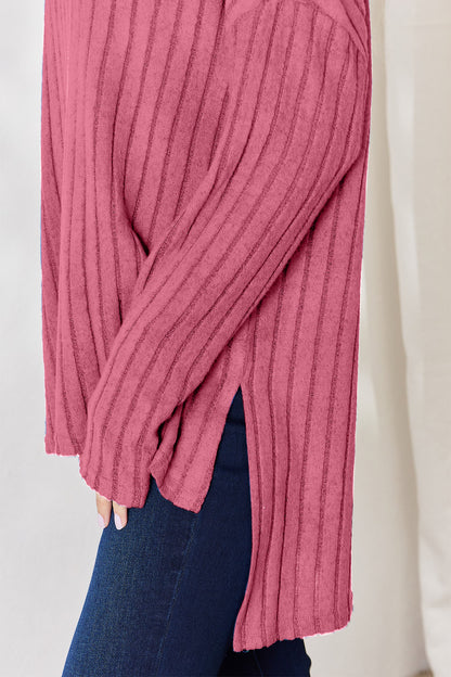 Basic Bae Full Size Ribbed Half Button Long Sleeve High-Low T-Shirt Apparel/Tops Basic Bae Ship from USA TikTok Tops Trendsi USPS Walmart Walmart Apparel Trendsi https://www.cyberehub.com
