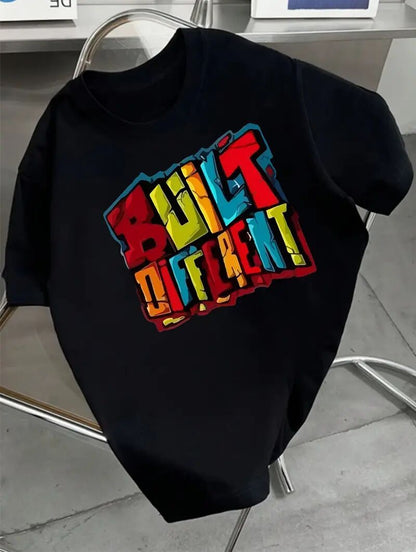 Men's Printed Short-sleeved T-shirt Black Apparel/Shirt/Graphic Shirt SNULLO https://www.cyberehub.com