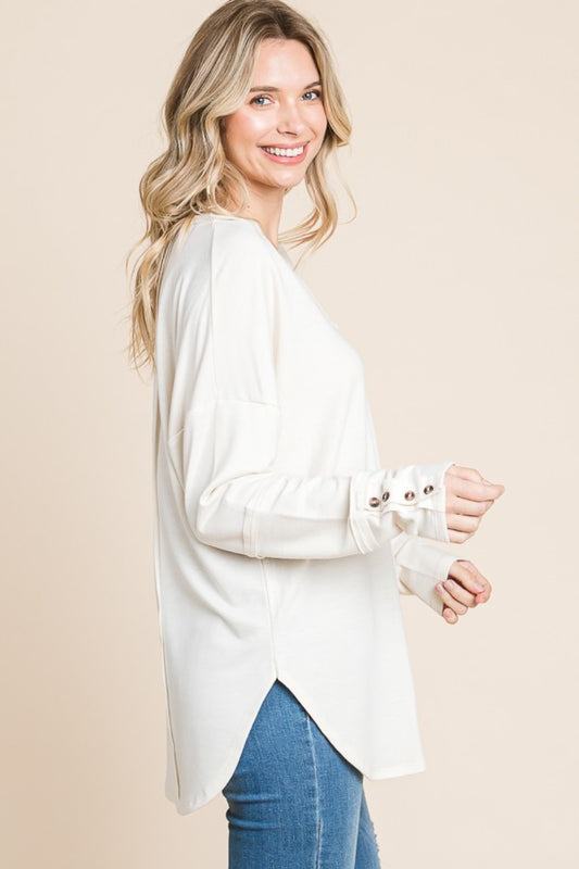 Culture Code Full Size V-Neck Dropped Shoulder Blouse Apparel/Tops Culture Code Ship from USA TikTok Tops Trendsi USPS Walmart Walmart Apparel Trendsi https://www.cyberehub.com
