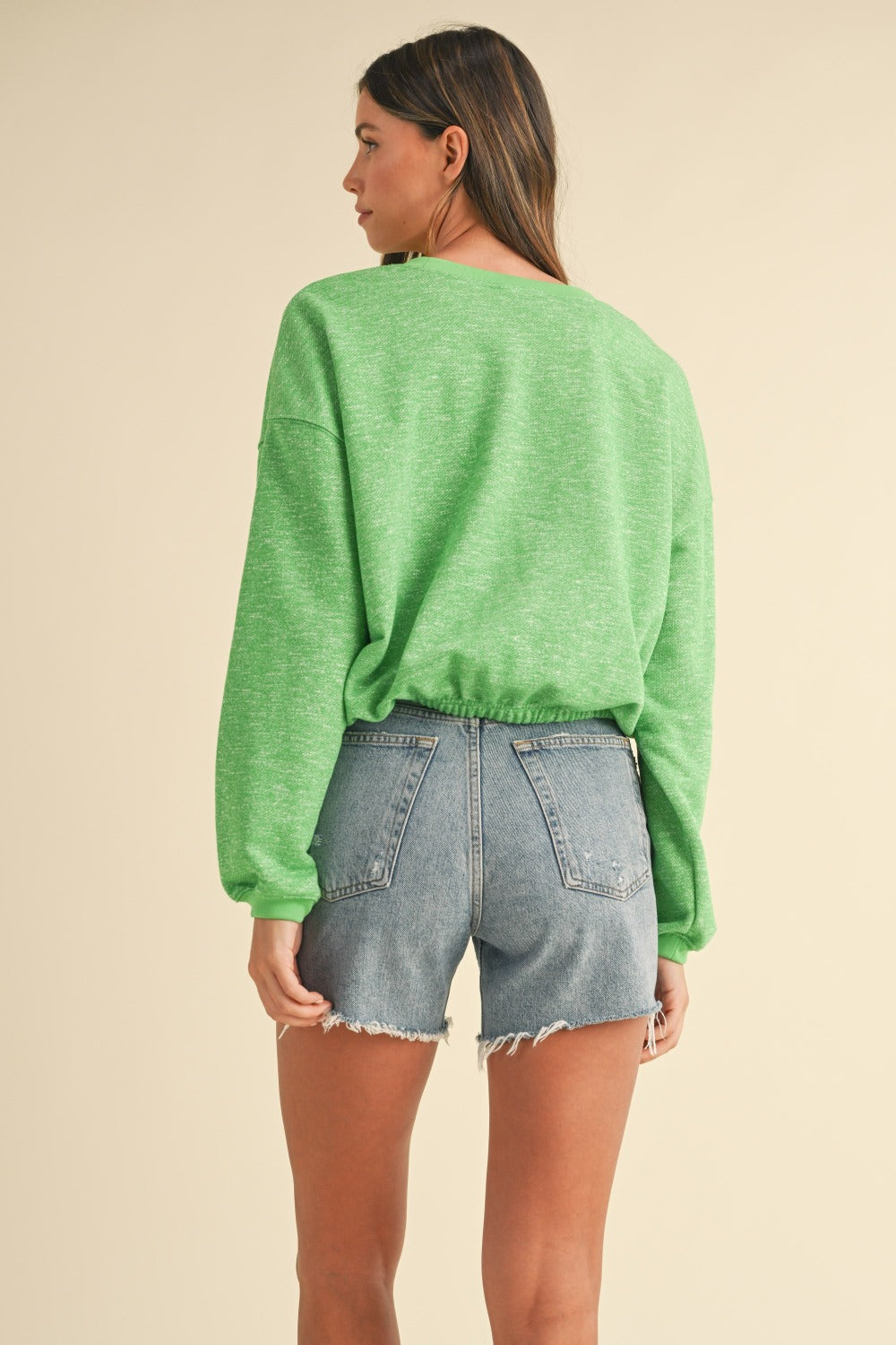 Mable Round Neck Letter Embroidery Crop Sweatshirt Tops/Jackets/Sweaters Clothing Tops MABLE Ship from USA TikTok Trendsi USPS Walmart Trendsi https://www.cyberehub.com
