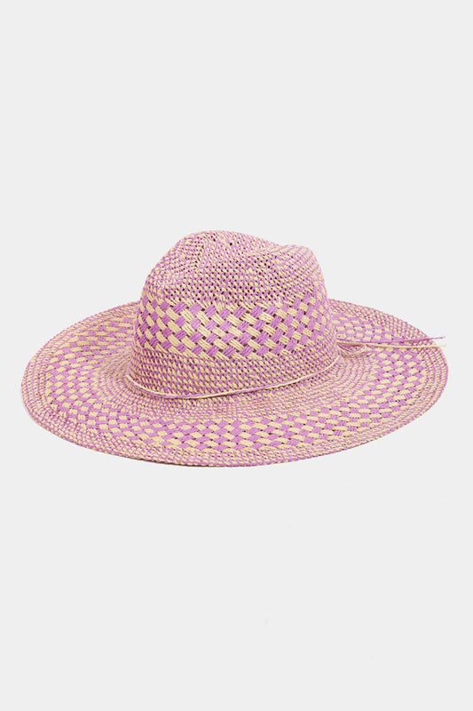 Fame Checkered Straw Weave Sun Hat PU One Size Fame Accessories Ship from USA TikTok USA Trendsi https://www.cyberehub.com