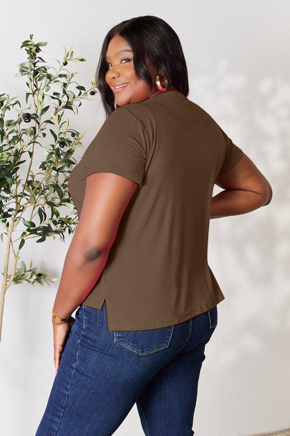 Basic Bae Full Size Round Neck Short Sleeve T-Shirt Apparel/Tops Basic Bae Ship from USA TikTok Tops Trendsi USPS Walmart Walmart Apparel Trendsi https://www.cyberehub.com
