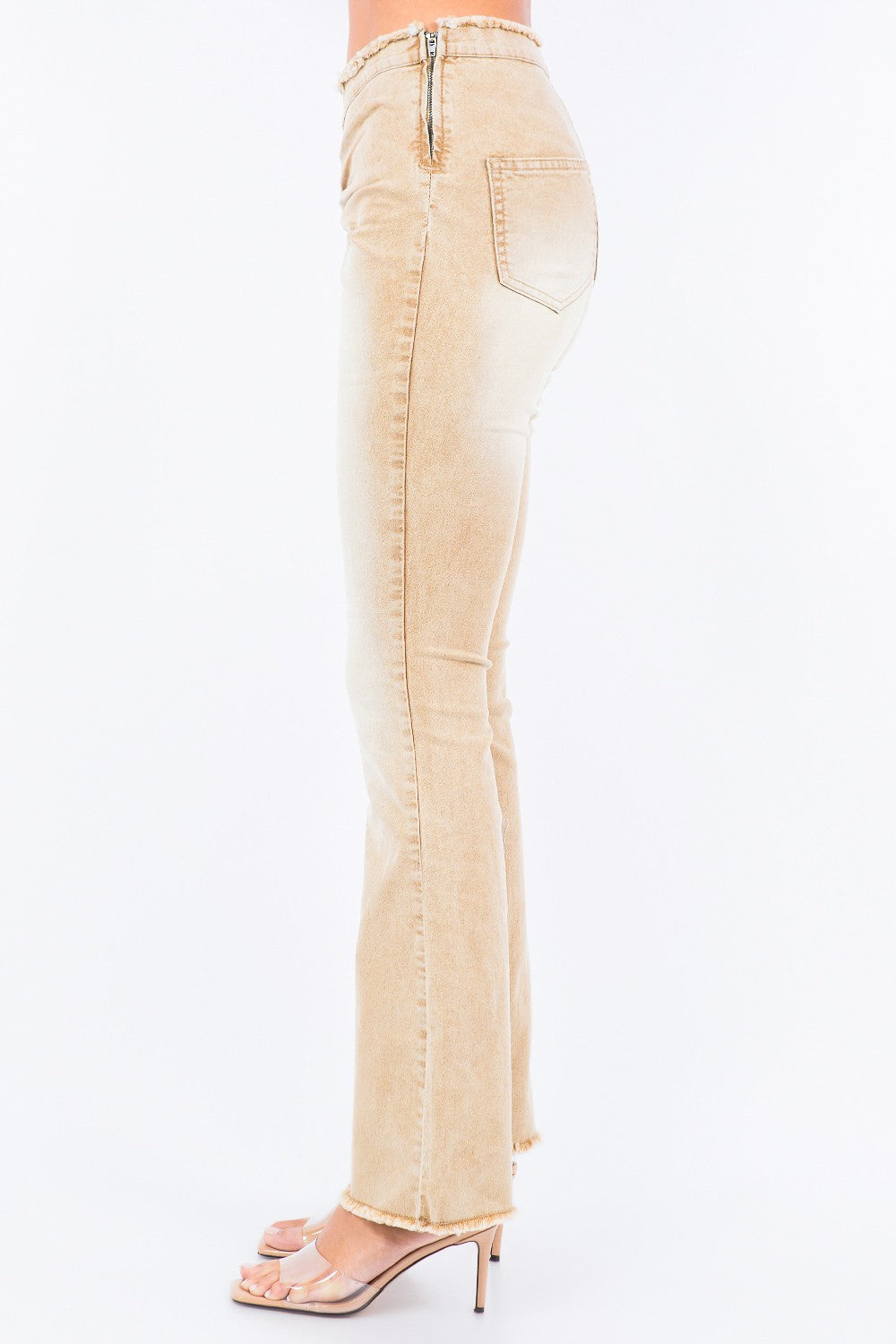American Bazi V-Cut Ruched Flare Pants Bottoms American Bazi Bottoms Clothing Ship from USA Women Trendsi https://www.cyberehub.com
