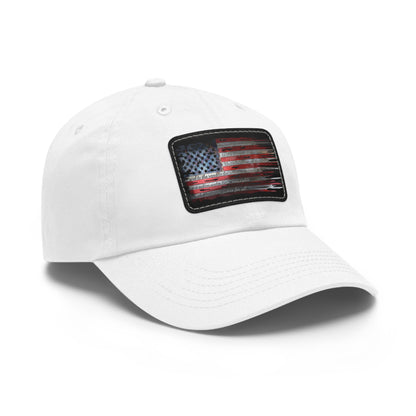 Patriotic Pledge Hat with Leather Patch - American Flag Cap Hats American Flag Hat Casual Wear Comfortable Hat Dad Hat Everyday Fashion Father's Day Gift Gift for Dad Leather Patch Outdoor Gear Patriotic Clothing Stylish Accessory Trendy Dad Hat Unisex Cap Urban Graffiti https://www.cyberehub.com