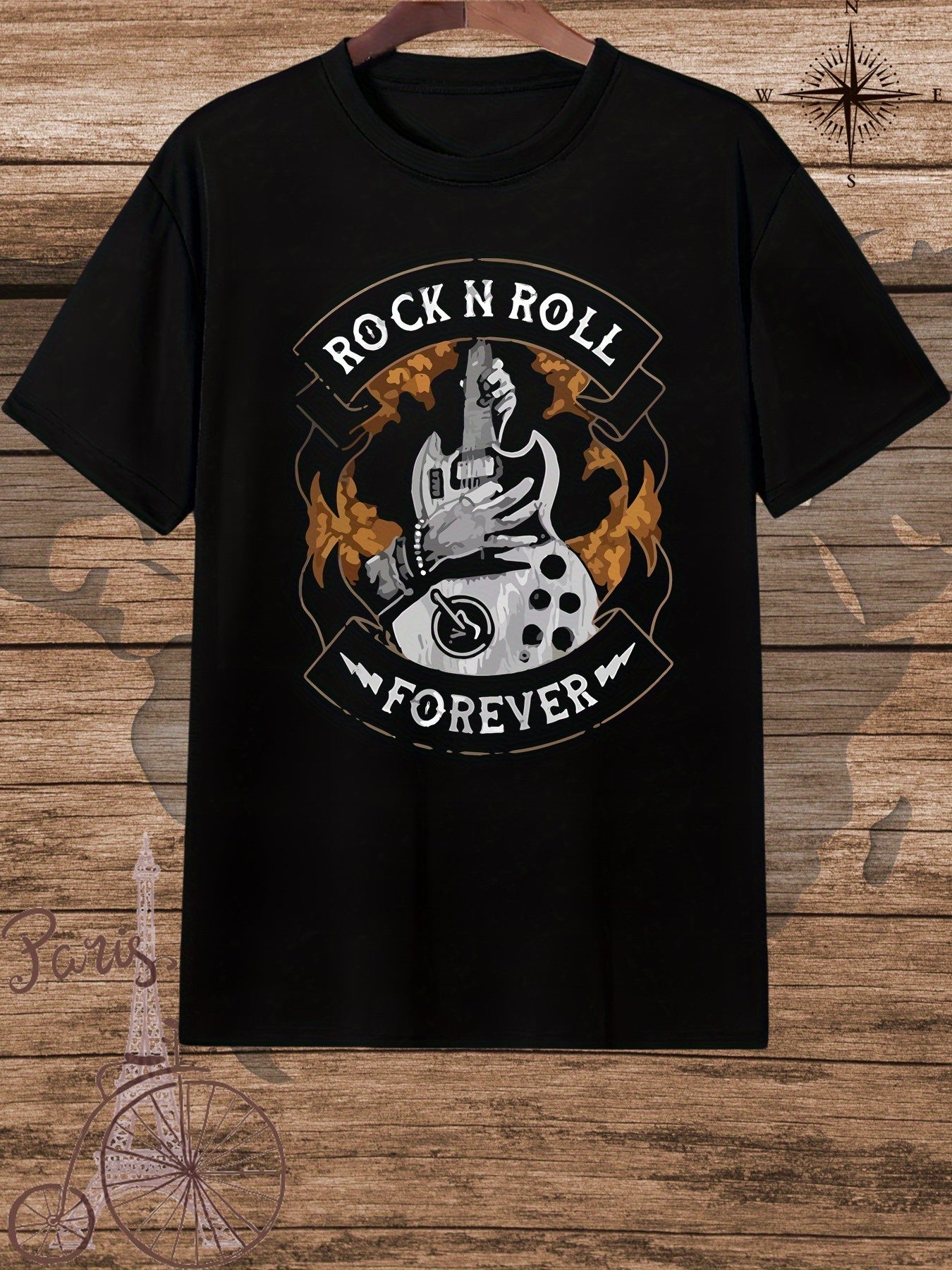 ROCK N ROLL FOREVER Printed Men's Short Sleeve Multifunctional T-shirt, Comfortable And Breathable, Summer Casual Wear Apparel/Shirt/Graphic Shirt SNULLO https://www.cyberehub.com