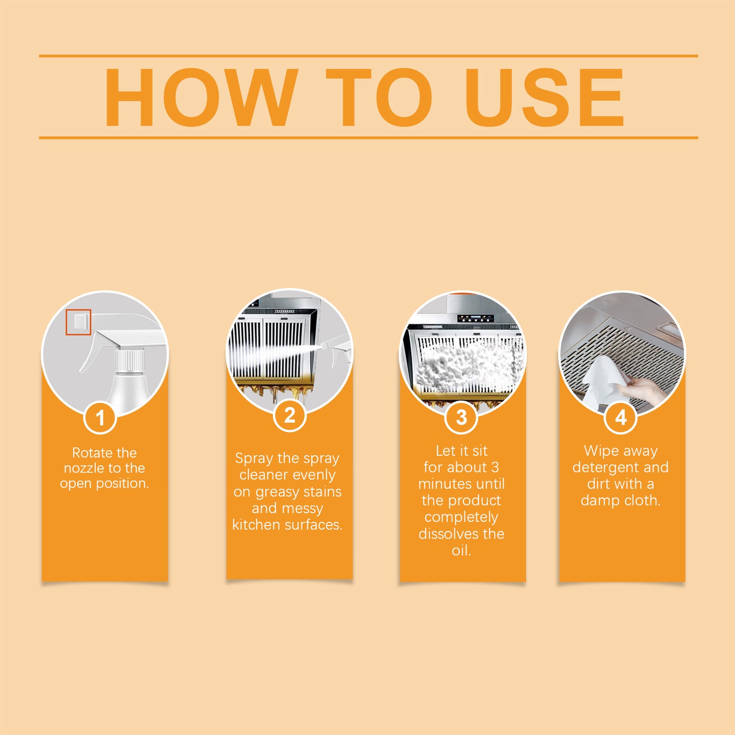 Jue-Fish Kitchen Foam Cleaner, Household Kitchen Hood Heavy Oil Foam Cleaner Oil Clean Home & Garden Home Goods Eprolo https://www.cyberehub.com