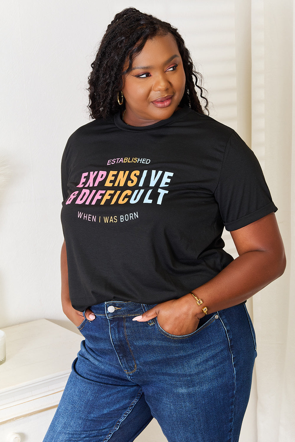 Simply Love Slogan Graphic Cuffed Sleeve T-Shirt Apparel/Tops Mother's Day Sale Ship from USA Simply Love TikTok Tops Trendsi USPS Walmart Walmart Apparel Trendsi https://www.cyberehub.com