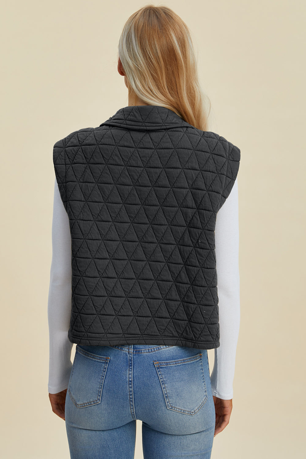 Double Take Full Size Pocketed Texture Snap Down Vest Coat Shirt Apparel Clothing Tops Double Take Ship from USA Shirts USA Women Trendsi https://www.cyberehub.com