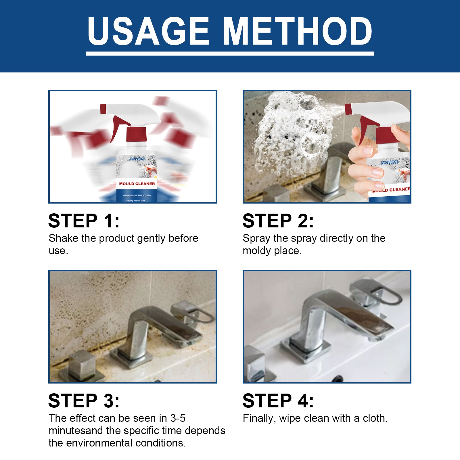 Jaysuing Mold Remover Spray, Ceiling Bathroom Tile Wall Multi-Effect Cleaning Decontamination And Mildew Removal Spray Automotive Eprolo https://www.cyberehub.com