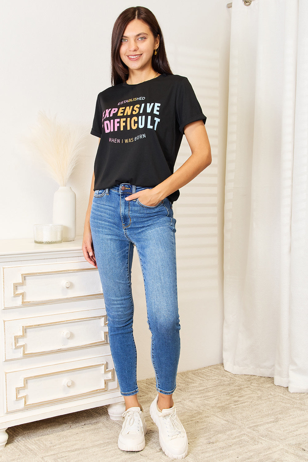 Simply Love Slogan Graphic Cuffed Sleeve T-Shirt Apparel/Tops Mother's Day Sale Ship from USA Simply Love TikTok Tops Trendsi USPS Walmart Walmart Apparel Trendsi https://www.cyberehub.com