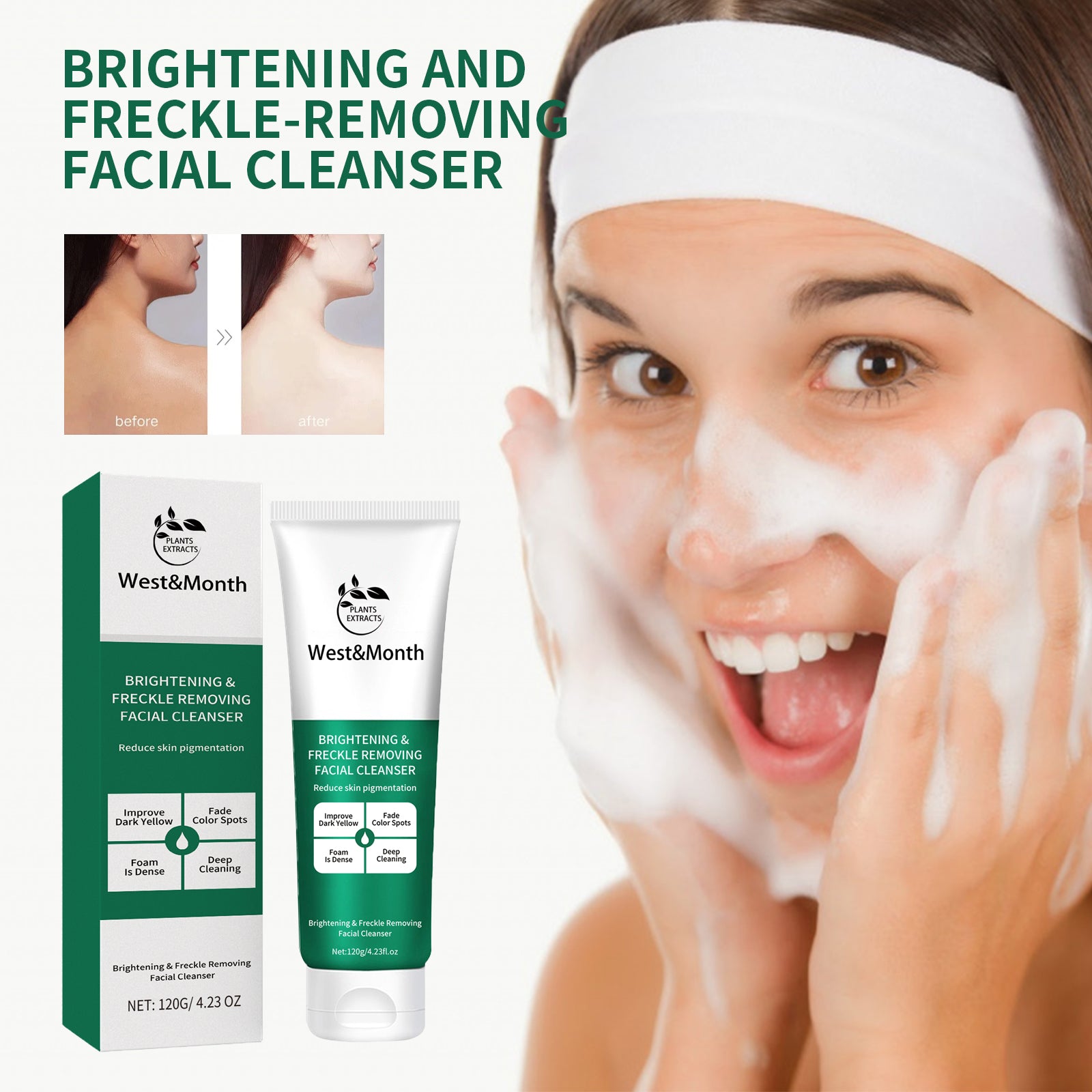 Brightening And Freckle-removing Facial Cleanser, Cleansing And Brightening Skin Moisturizing And Non-tightening Cleanser Health Eprolo https://www.cyberehub.com