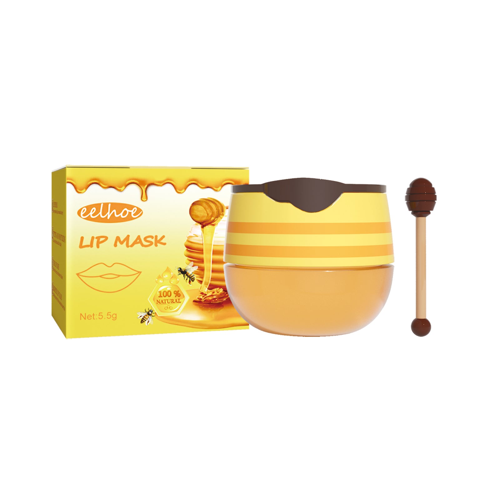 EELHOE Honey Lip Mask Moisturizing Exfoliating Lip Care Bee Lipstick 3pcs Health Beauty CJ USa USPS Muqe https://www.cyberehub.com