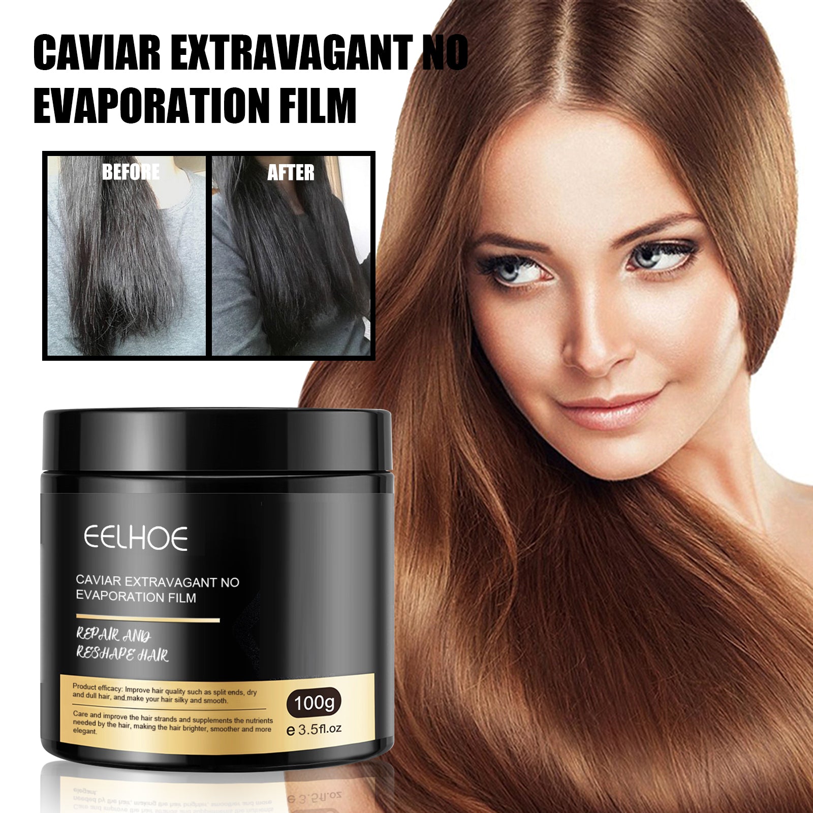 Caviar Extravagant No Evaporation Film, Smooth Hair Deep Nourishing Improve Dye Hot Dry Smooth Conditioner Health Eprolo https://www.cyberehub.com