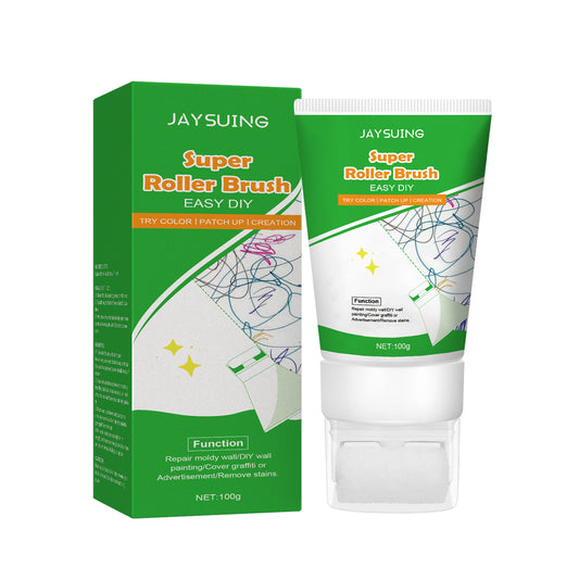 Jaysuing Wall Repair Paint: White Wall Repair Roller Brush Moisture-Proof Peeling Cover Stains And Cracks Renovation Paint default title Home Eprolo https://www.cyberehub.com