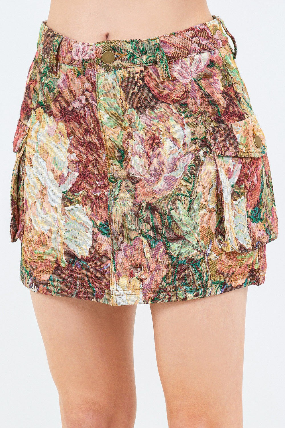 American Bazi Jacquard Weave Cargo Pocket Skirt Bottoms American Bazi Bottoms Clothing Ship from USA Women Trendsi https://www.cyberehub.com