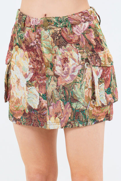 American Bazi Jacquard Weave Cargo Pocket Skirt Bottoms American Bazi Bottoms Clothing Ship from USA Women Trendsi https://www.cyberehub.com