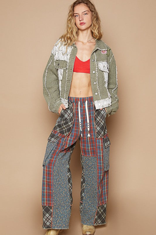POL Crochet Patch Embroidered Button Up Jacket Apparel Apparel POL Ship from USA TikTok Trendsi Trendsi https://www.cyberehub.com