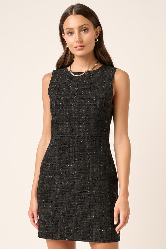 Mittoshop Tweed Sleeveless Mini Dress Black Apparel/Dress Dress Mittoshop Ship from USA TikTok Trendsi USPS Walmart Walmart Apparel Trendsi https://www.cyberehub.com