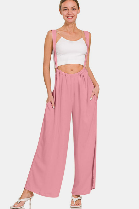 Zenana Pocketed Wide Strap Wide Leg Overalls Lt Rose Apparel/Tops Ship from USA TikTok Tops Trendsi USPS Walmart Walmart Apparel Zenana Trendsi https://www.cyberehub.com
