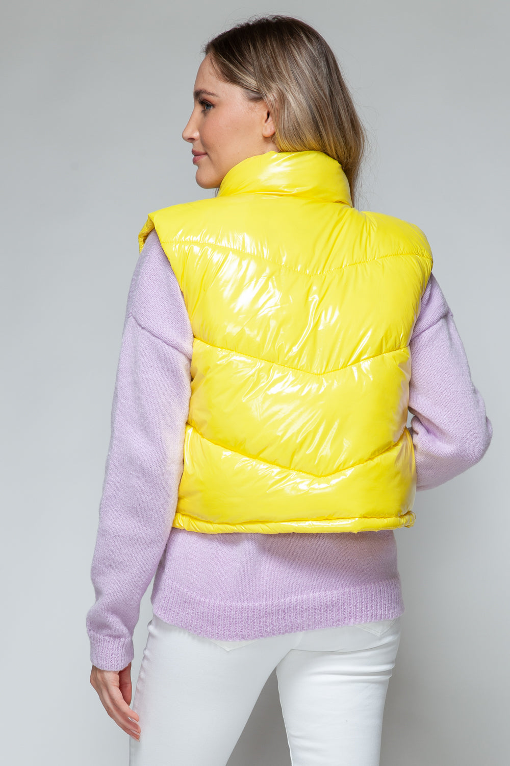 Snobbish Zip Up Turtleneck Shiny Quilted Vest Shirt Apparel Clothing Tops Ship from USA Shirts Snobbish USA Women Trendsi https://www.cyberehub.com