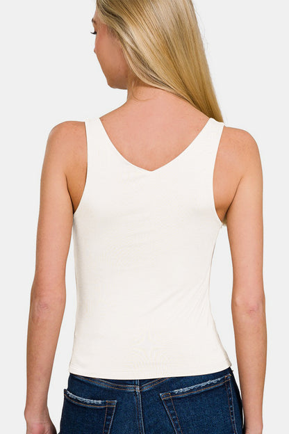 Zenana Double Layer V Neck Tank Tops/Jackets/Sweaters Clothing Tops Memorial Day Sale Ship from USA TikTok Trendsi USPS Walmart Zenana Trendsi https://www.cyberehub.com