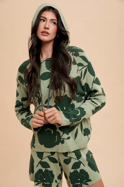 Annie Wear Flower Pattern Drawstring Hooded Top and Shorts Sweater Set Green combo Apparel Annie Wear Apparel Ship from USA TikTok Trendsi Trendsi https://www.cyberehub.com