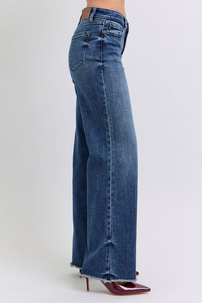 Judy Blue Full Size Raw Hem Mid Rise Jeans Apparel Apparel Judy Blue Ship from USA TikTok Trendsi Trendsi https://www.cyberehub.com