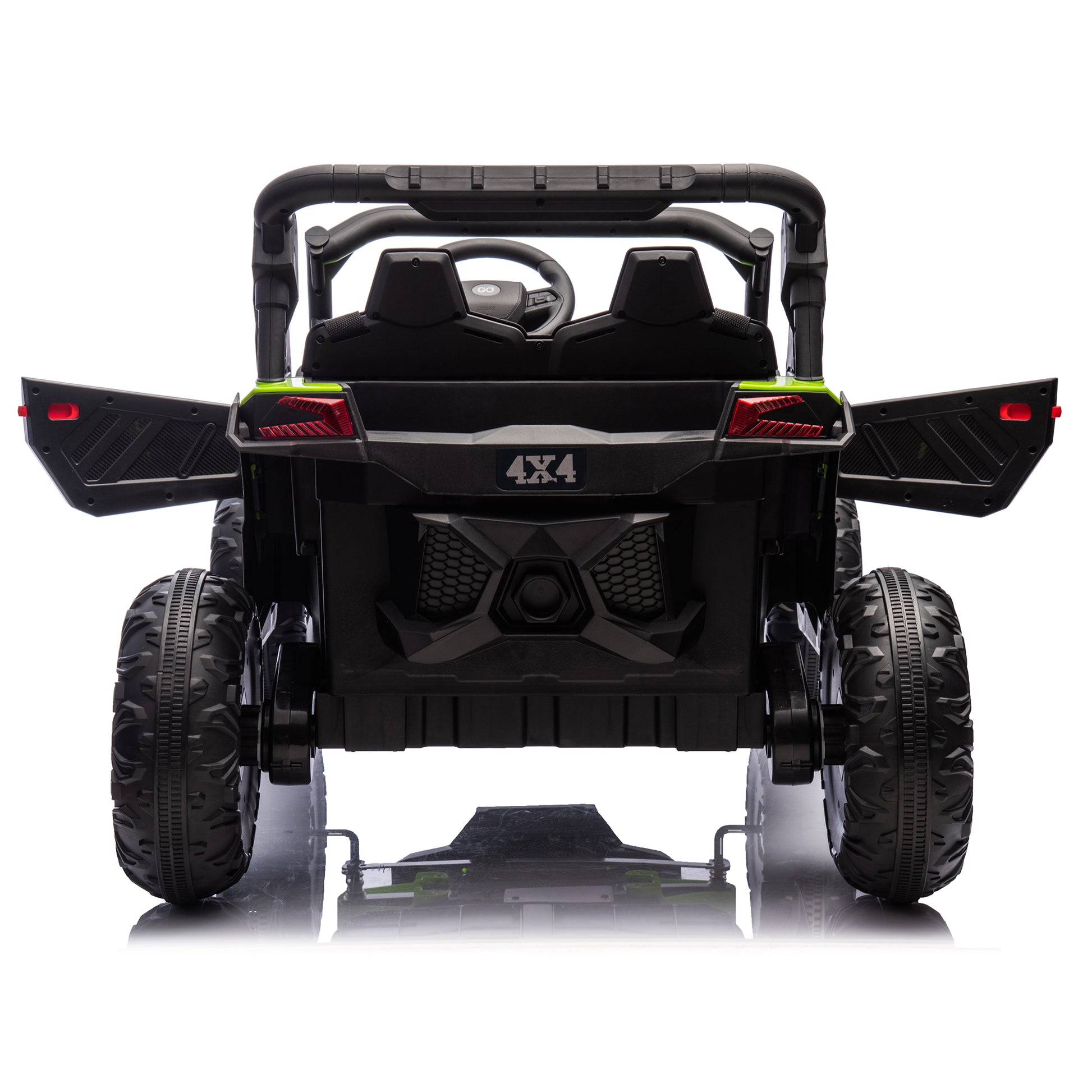 24V Two-Seater Kids Ride On UTV W/Parents Remote Control,Four-Wheel Suspension,Slow Start,Large wheel design,Anti-collision bar,Storage space,Music,USB,Bluetooth,Volume control,LED lights for Kids 3+. Giga Kids Toys Giga https://www.cyberehub.com