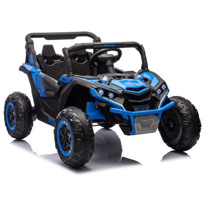 24V Two-Seater Kids Ride On UTV W/Parents Remote Control,Four-Wheel Suspension,Slow Start,Large wheel design,Anti-collision bar,Storage space,Music,USB,Bluetooth,Volume control,LED lights for Kids 3+. Giga Kids Out of stock Toys Giga https://www.cyberehub.com