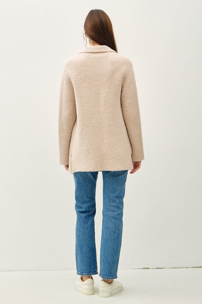 Be Cool Textured Double-Breasted Coat with Pockets Tops/Jackets/Sweaters BE COOL Clothing Tops Ship from USA TikTok Trendsi USPS Walmart Trendsi https://www.cyberehub.com