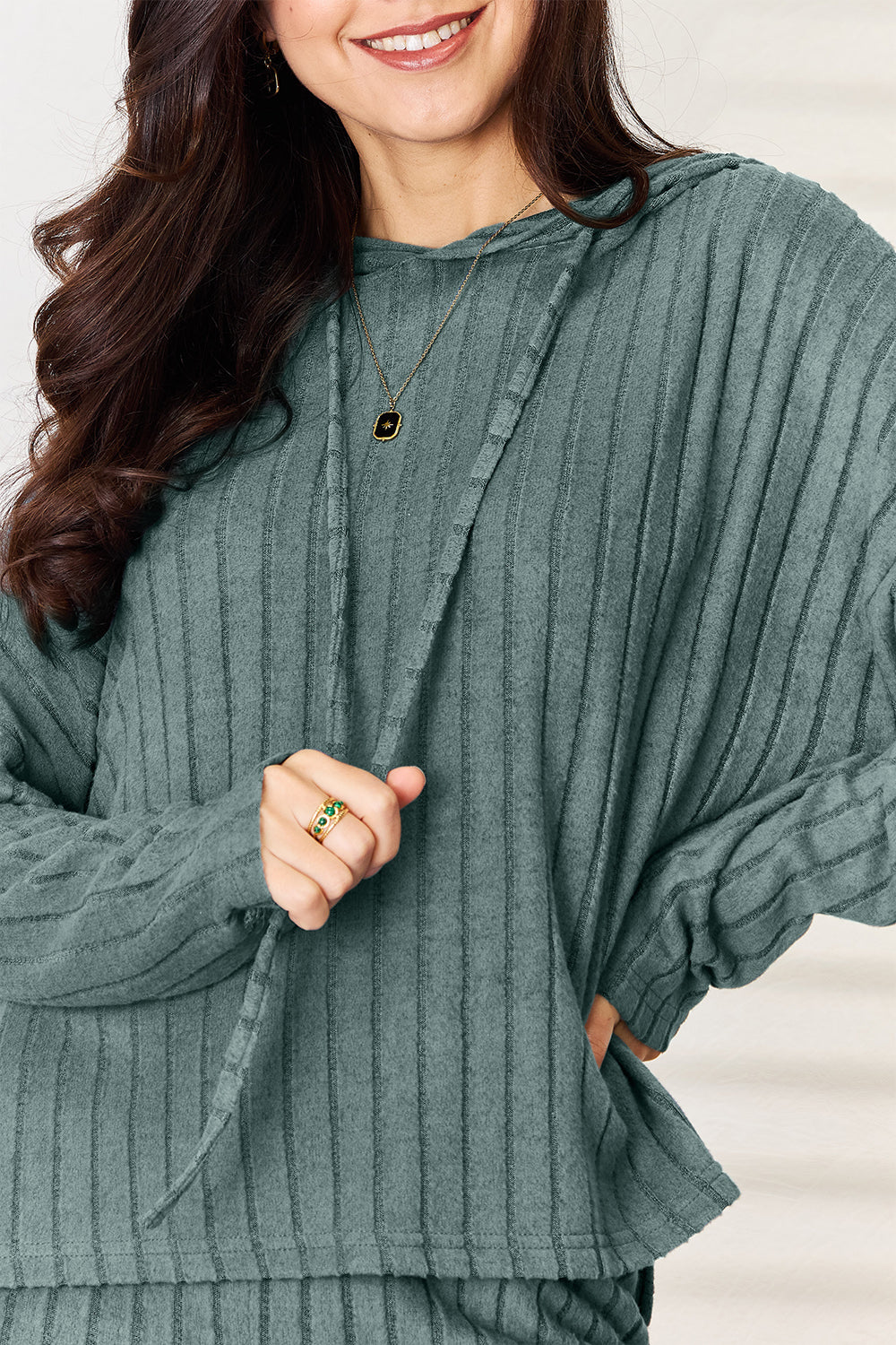 Basic Bae Full Size Ribbed Drawstring Hooded Top and Straight Pants Set Apparel/Tops Basic Bae Ship from USA TikTok Tops Trendsi USPS Walmart Walmart Apparel Trendsi https://www.cyberehub.com