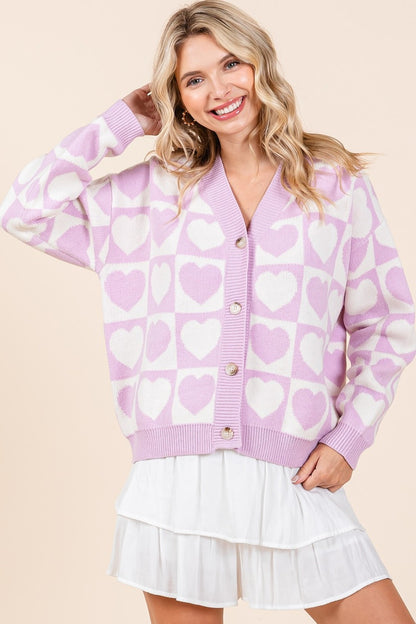 Mittoshop Checkered Heart Button Down Cardigan Tops/Jackets/Sweaters Clothing Tops Mittoshop Ship from USA TikTok Trendsi USPS Walmart Trendsi https://www.cyberehub.com