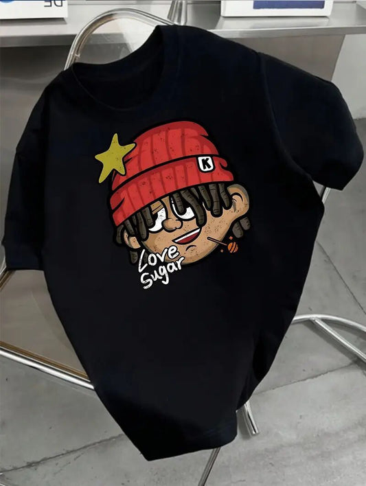 Men's Printed Short-sleeved T-shirt Apparel/Shirt/Graphic Shirt SNULLO https://www.cyberehub.com