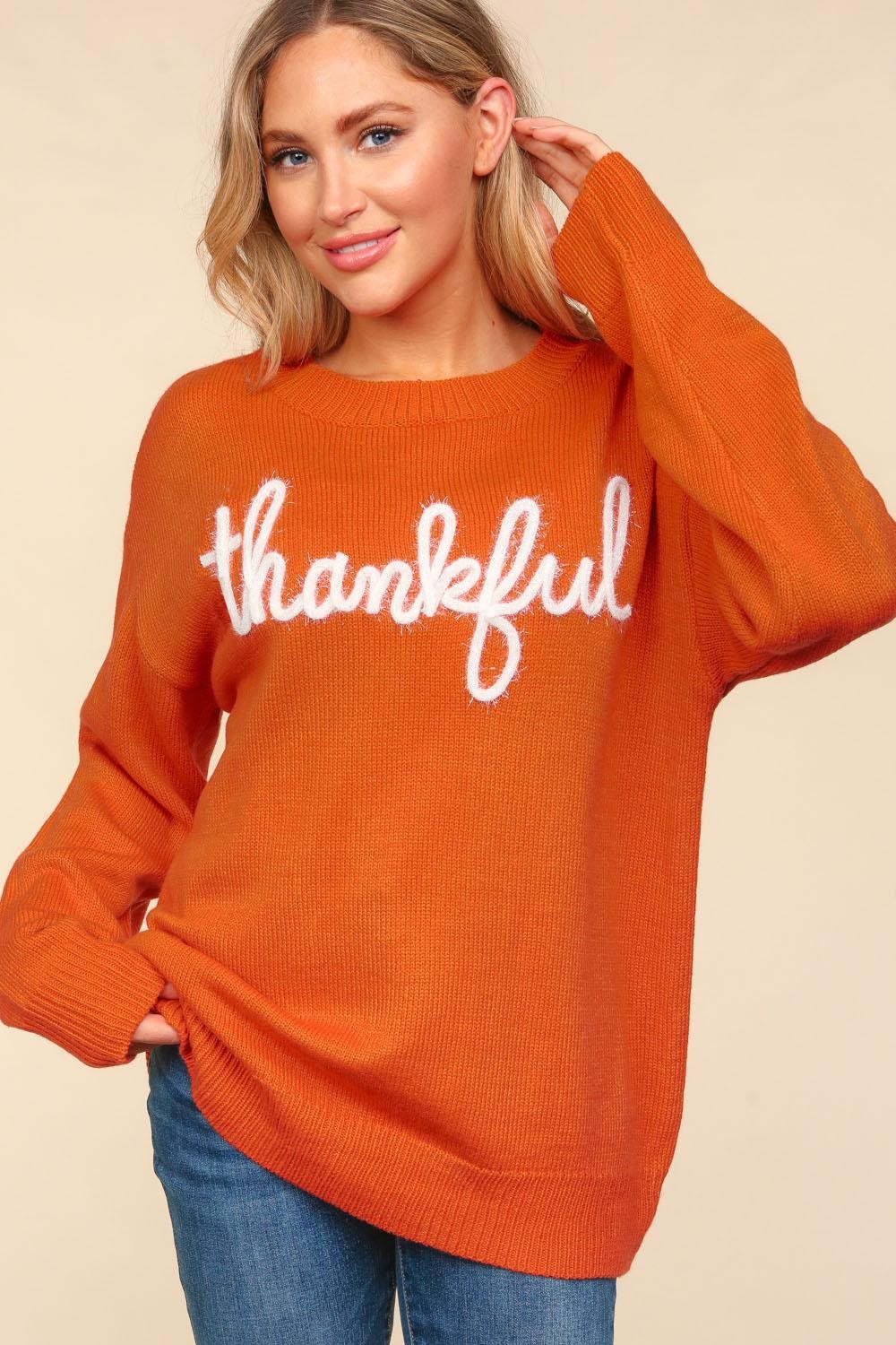 Haptics Full Size Metallic Glitter Embroidery Sweater Orange-Red Tops/Jackets/Sweaters Clothing Tops Haptics Ship from USA TikTok Trendsi USPS Walmart Trendsi https://www.cyberehub.com