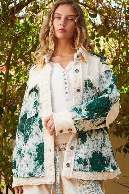 POL Jacquard Patch Collared Neck Quilted Jacket Apparel Apparel POL Ship from USA TikTok Trendsi Trendsi https://www.cyberehub.com