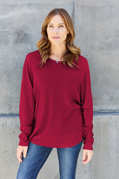 Double Take Full Size Round Neck Long Sleeve T-Shirt Apparel/Tops Double Take Outlets 2.20-3.30 Ship from USA TikTok Tops Trendsi USPS Walmart Walmart Apparel Trendsi https://www.cyberehub.com