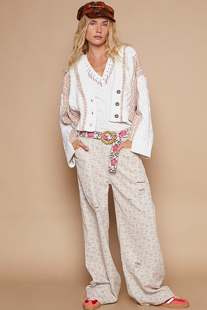 POL Cable-Knit Plaid V-Neck Button Up Cardigan Apparel Apparel POL Ship from USA TikTok Trendsi Trendsi https://www.cyberehub.com