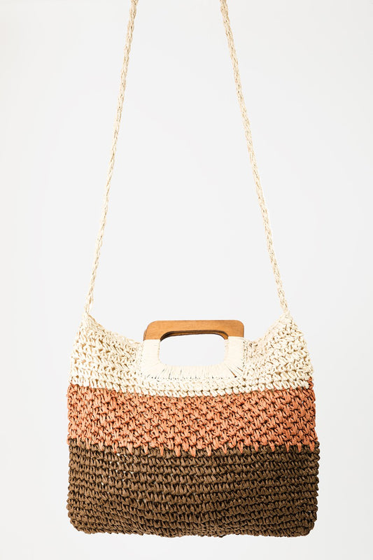 Fame Color Block Double-Use Braided Tote Bag Fame Accessories Ship from USA TikTok USA Trendsi https://www.cyberehub.com